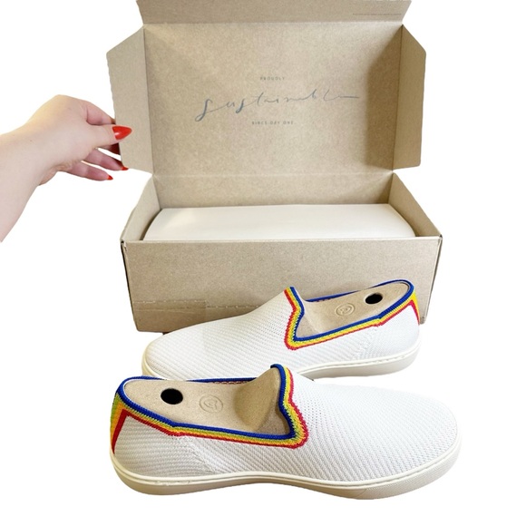 Rothy's NEW Limited Edition 2020 Rainbow Pride Sneakers Women's Size 10.5 - Picture 2 of 7